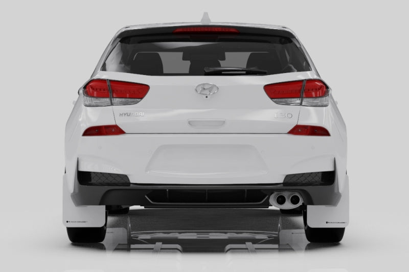 Rally Armor 19-21 Hyundai Elantra GT N Line/i30 Red UR Mud Flap w/Black Logo Rally Armor 19-21 Hyundai Elantra GT N Line/i30 Red UR Mud Flap w/Black Logo