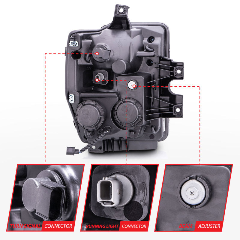 ANZO 2008-2010 Ford F-250 Projector Headlights w/ Halo Chrome (CCFL) ANZO 2008-2010 Ford F-250 Projector Headlights w/ Halo Chrome (CCFL)