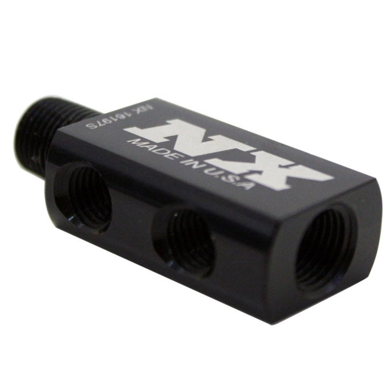 Nitrous Express Compact Distribution Block w/Gauge Port Nitrous Express Compact Distribution Block w/Gauge Port