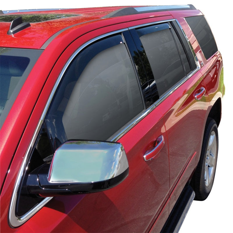 Westin 15-18 Chevy/GMC/Cadillac Tahoe/Yukon/Escalade Wade In-Channel Wind Deflector 4pc - Smoke Westin 15-18 Chevy/GMC/Cadillac Tahoe/Yukon/Escalade Wade In-Channel Wind Deflector 4pc - Smoke