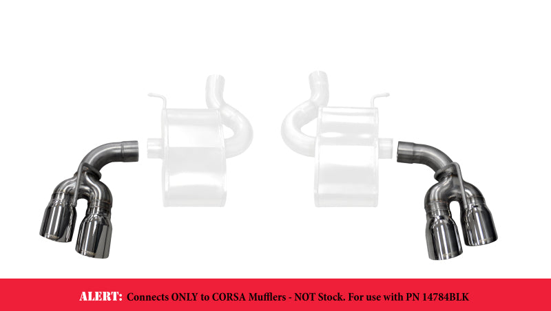 Corsa 2017-2024 Chevy Camaro SS 2.75in Inlet / 4in Outlet Polished Tip Kit (For Corsa Exhaust Only) Corsa 2017-2024 Chevy Camaro SS 2.75in Inlet / 4in Outlet Polished Tip Kit (For Corsa Exhaust Only)