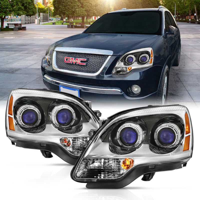 ANZO 2007-2008 Gmc Acadia Crystal Headlight Chrome Amber(OE) ANZO 2007-2008 Gmc Acadia Crystal Headlight Chrome Amber(OE)
