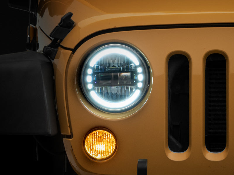Raxiom 97-18 Jeep Wrangler TJ/JK Axial 7-Inch LED Headlights w/ DRL- Black Housing (Clear Lens) Raxiom 97-18 Jeep Wrangler TJ/JK Axial 7-Inch LED Headlights w/ DRL- Black Housing (Clear Lens)