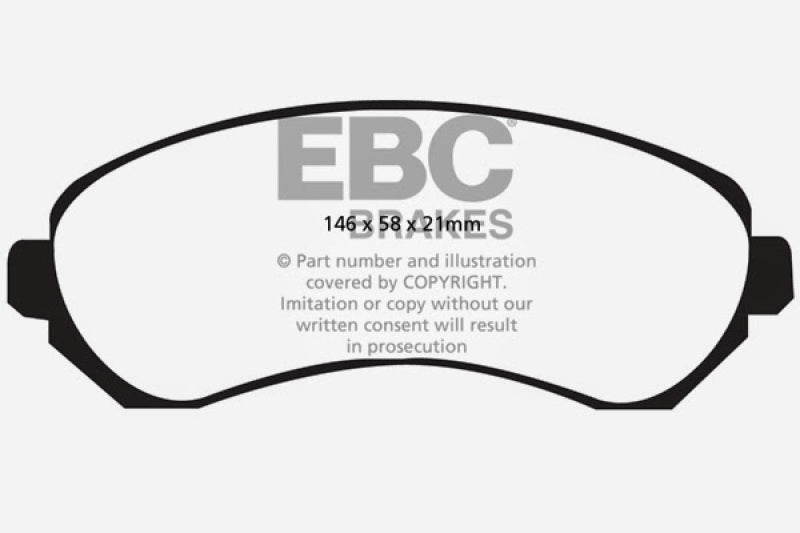 EBC 01-05 Buick Rendezvous 3.4 2WD Ultimax2 Front Brake Pads EBC 01-05 Buick Rendezvous 3.4 2WD Ultimax2 Front Brake Pads