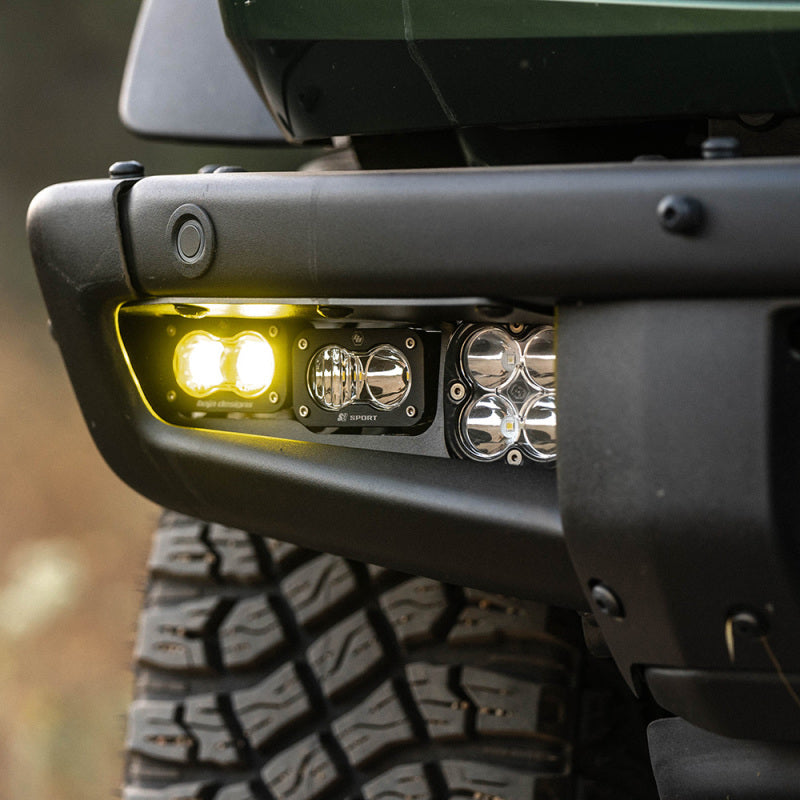 Baja Designs 21-22 Ford Bronco w/Steel Bumper S2 SAE Pro Fog Pocket Light Kit - Amber Baja Designs 21-22 Ford Bronco w/Steel Bumper S2 SAE Pro Fog Pocket Light Kit - Amber