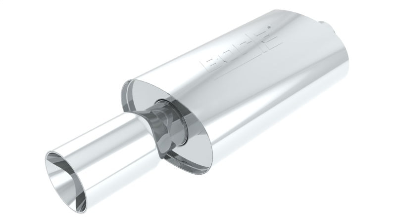 Borla Boomer Blow Torch Muffler Oval 2-1/4in x 4in Side Round Out Borla Boomer Blow Torch Muffler Oval 2-1/4in x 4in Side Round Out