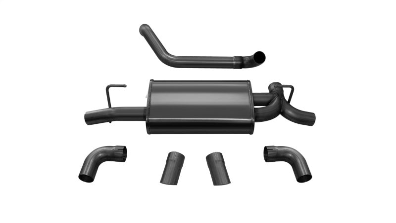 Corsa 2018-2025 Jeep Wrangler JL 2.5in Dual Rear Turn Down Exit Black Sport Axle-Back Exhaust Corsa 2018-2025 Jeep Wrangler JL 2.5in Dual Rear Turn Down Exit Black Sport Axle-Back Exhaust