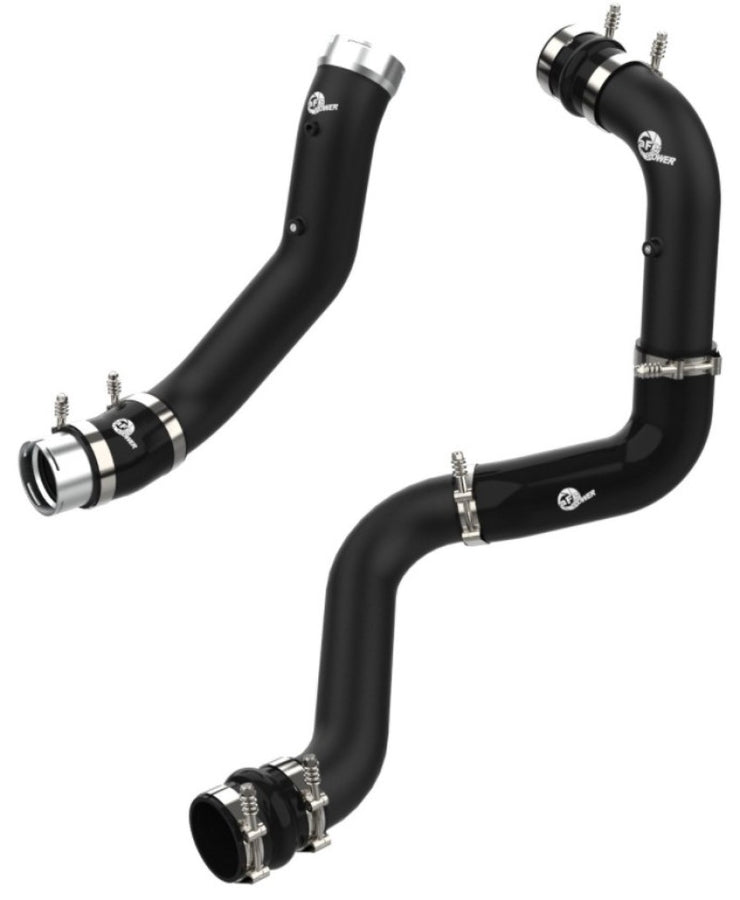 aFe BladeRunner Black 3in Aluminum Charge Pipe Kit 20-21 GM Diesel Trucks V8-6.6L (td) L5P aFe BladeRunner Black 3in Aluminum Charge Pipe Kit 20-21 GM Diesel Trucks V8-6.6L (td) L5P
