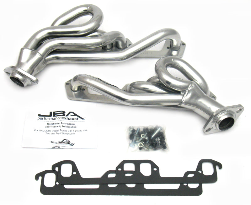 JBA 96-03 Dodge Truck 5.2L/5.9L Magnum 1-1/2in Primary Silver Ctd Cat4Ward Header JBA 96-03 Dodge Truck 5.2L/5.9L Magnum 1-1/2in Primary Silver Ctd Cat4Ward Header
