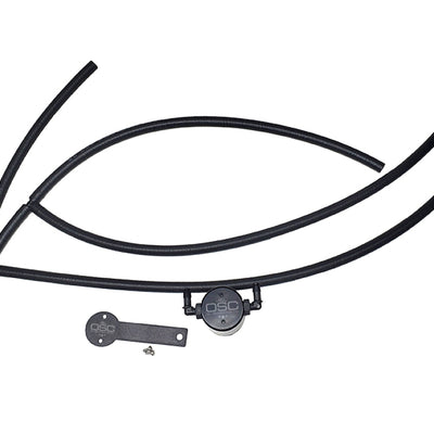 J&L 16-24 Nissan Titan 5.6L Passenger Side Oil Separator 3.0 - Black Anodized