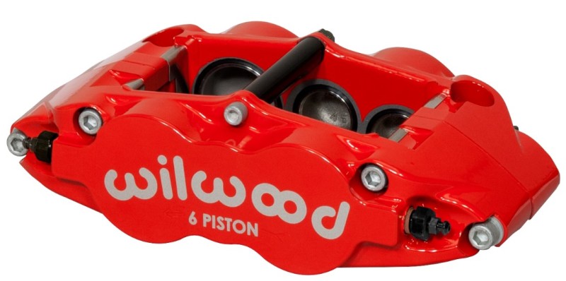 Wilwood Caliper-Narrow Superlite 6R-LH - Red 1.62/1.12/1.12in Pistons 1.10in Disc Wilwood Caliper-Narrow Superlite 6R-LH - Red 1.62/1.12/1.12in Pistons 1.10in Disc
