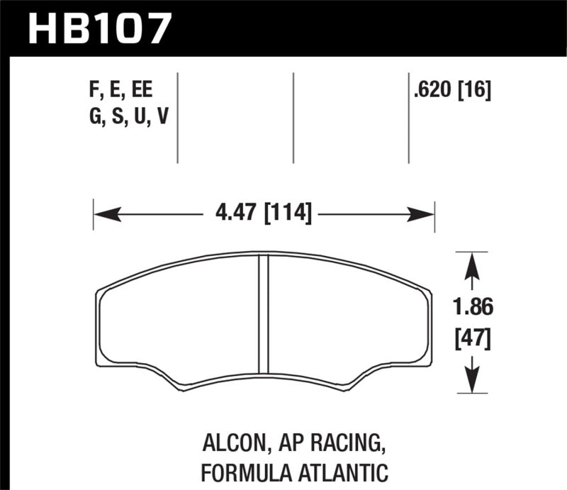 Hawk CP2361/CP3228/CP5104/CP5144 AP Racing DTC-60 Brake Pads Hawk CP2361/CP3228/CP5104/CP5144 AP Racing DTC-60 Brake Pads