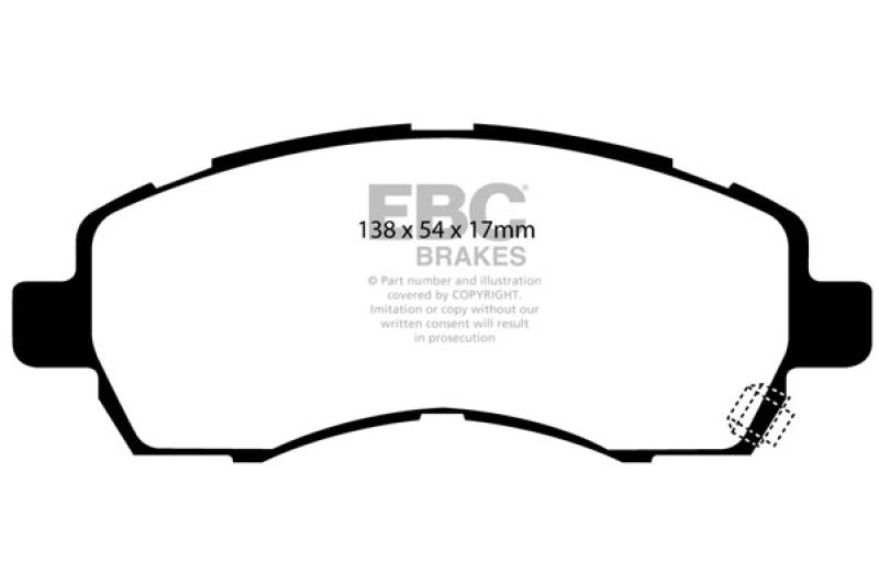 EBC 97-98 Subaru Impreza 1.8 Greenstuff Front Brake Pads EBC 97-98 Subaru Impreza 1.8 Greenstuff Front Brake Pads