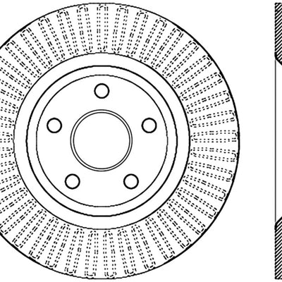 StopTech 11-15 Jeep Grand Cherokee Front Right Drilled Sport Brake Cryo Rotor (Excludes SRT8)