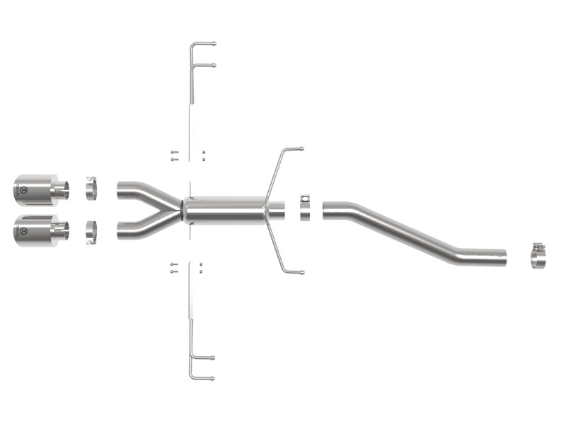 aFe Takeda 2.5in 304SS Axle-Back Exhaust System 17-19 Honda Civic Type R L4-2.0L (t) - Polished Tip aFe Takeda 2.5in 304SS Axle-Back Exhaust System 17-19 Honda Civic Type R L4-2.0L (t) - Polished Tip