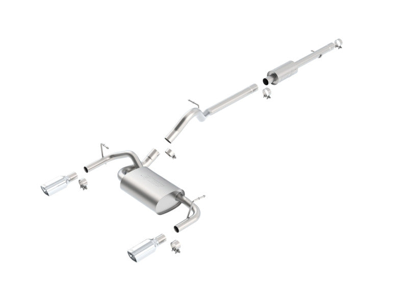 Borla 12-16 Jeep Wrangler JK 3.6L AT/MT 4Wheel 4dr Truck Single Split Rear Exit Catback Exhaust Borla 12-16 Jeep Wrangler JK 3.6L AT/MT 4Wheel 4dr Truck Single Split Rear Exit Catback Exhaust