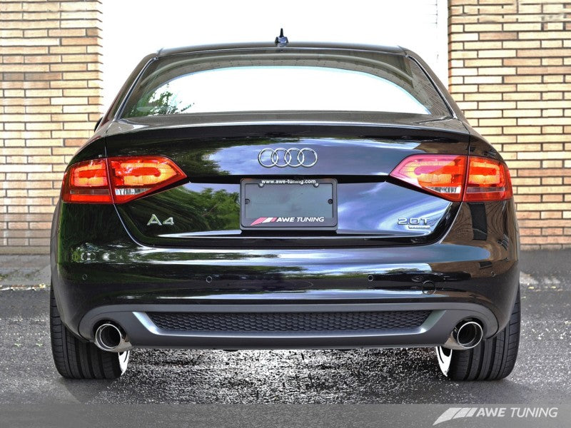 AWE Tuning Audi B8 A4 Touring Edition Exhaust - Dual Outlet Polished Silver Tips AWE Tuning Audi B8 A4 Touring Edition Exhaust - Dual Outlet Polished Silver Tips