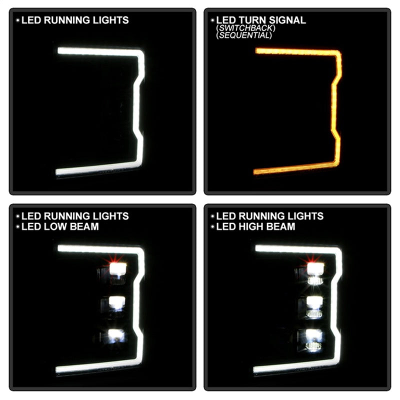 Spyder Apex 20-22 Ford F250/F350 (Halogen) High-Power LED Headlights - Black PRO-YD-FS20HALAP-SEQ-BK Spyder Apex 20-22 Ford F250/F350 (Halogen) High-Power LED Headlights - Black PRO-YD-FS20HALAP-SEQ-BK