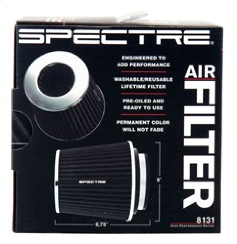 Spectre Adjustable Conical Air Filter 5-1/2in. Tall (Fits 3in. / 3-1/2in. / 4in. Tubes) - Black Spectre Adjustable Conical Air Filter 5-1/2in. Tall (Fits 3in. / 3-1/2in. / 4in. Tubes) - Black