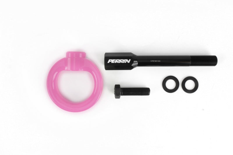 Perrin 02-07 Subaru WRX/STI Tow Hook Kit (Front) - Hyper Pink Perrin 02-07 Subaru WRX/STI Tow Hook Kit (Front) - Hyper Pink