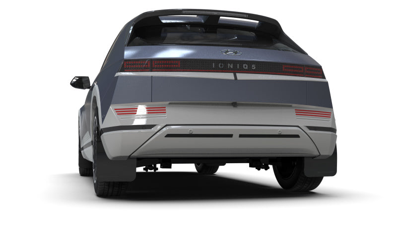 Rally Armor 22-24 Hyundai Ioniq 5 Black Mud Flap w/Silver Logo Rally Armor 22-24 Hyundai Ioniq 5 Black Mud Flap w/Silver Logo