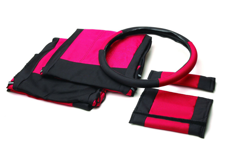 Rampage 1987-1995 Jeep Wrangler(YJ) Comfort Combo Seat Covers - Black/Red Rampage 1987-1995 Jeep Wrangler(YJ) Comfort Combo Seat Covers - Black/Red