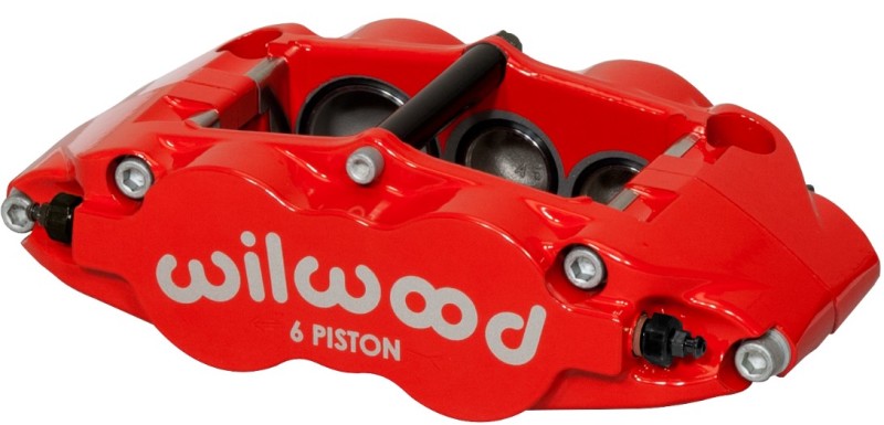 Wilwood Caliper-Forged Narrow Superlite 6R-L/H 1.75/1.25/1.25in Pistons 1.10in Rotor - Red Wilwood Caliper-Forged Narrow Superlite 6R-L/H 1.75/1.25/1.25in Pistons 1.10in Rotor - Red