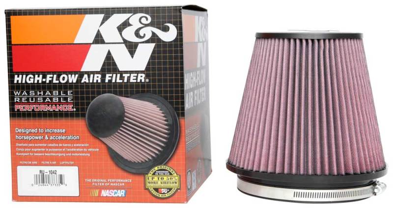 K&N Universal Clamp-On Air Filter 6in FLG / 7-1/2in B / 5in T / 6-1/2in H K&N Universal Clamp-On Air Filter 6in FLG / 7-1/2in B / 5in T / 6-1/2in H