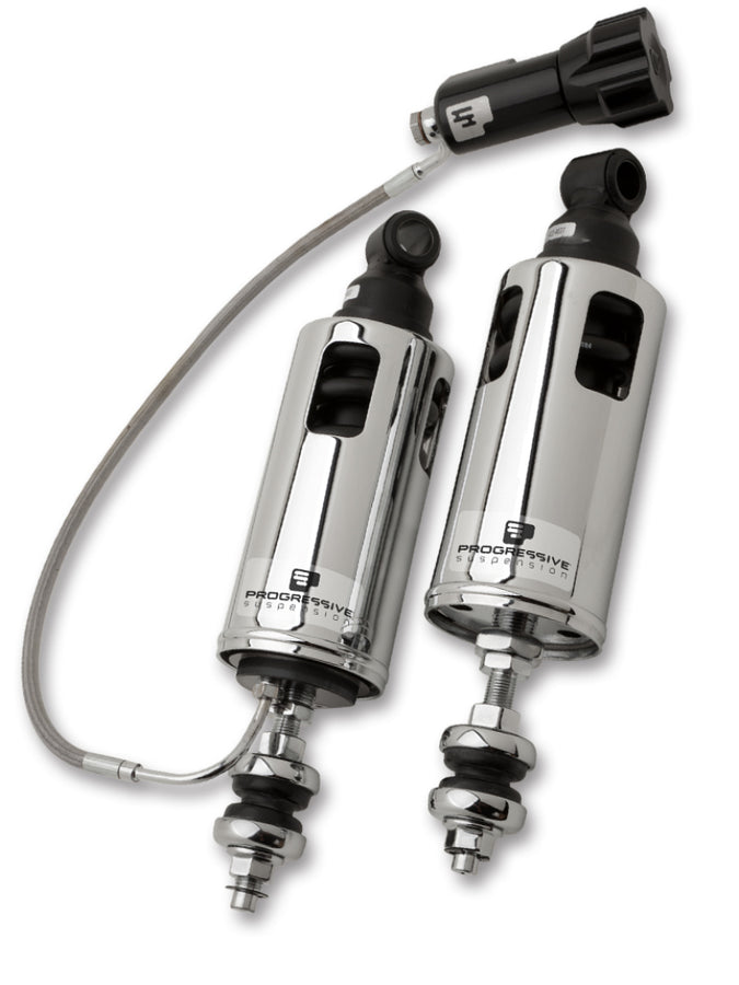 Progressive 00-17 Harley Softail 422 Series Shocks w/RAP Heavy Duty - Chrome Progressive 00-17 Harley Softail 422 Series Shocks w/RAP Heavy Duty - Chrome