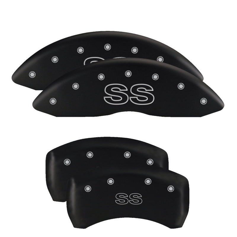 MGP 4 Caliper Covers Engraved Front & Rear MGP Black finish silver ch MGP 4 Caliper Covers Engraved Front & Rear MGP Black finish silver ch