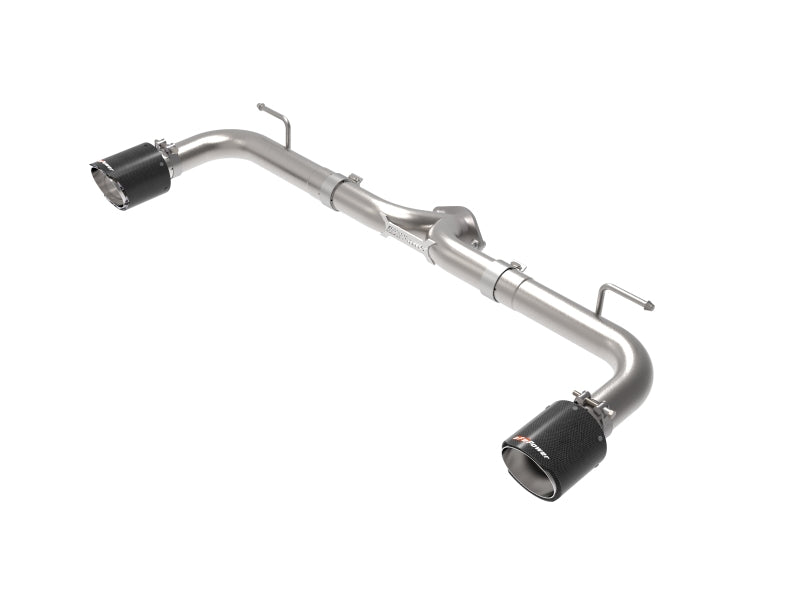 aFe Takeda 2-1/2in 304 SS Axle-Back Exhaust w/ Carbon Fiber Tips 14-18 Mazda 3 L4 2.0L/2.5L aFe Takeda 2-1/2in 304 SS Axle-Back Exhaust w/ Carbon Fiber Tips 14-18 Mazda 3 L4 2.0L/2.5L