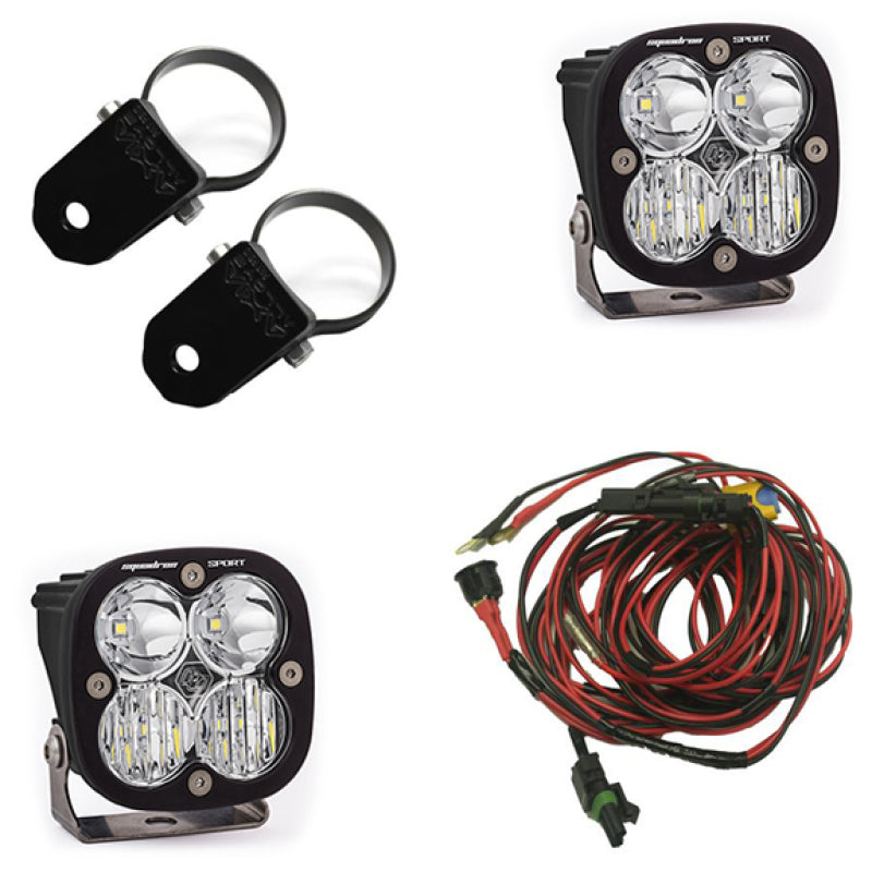 Baja Designs Squadron Sport Polaris A-Pillar LED Light Pods w/ 2.0in Harness/Mounts Kit Baja Designs Squadron Sport Polaris A-Pillar LED Light Pods w/ 2.0in Harness/Mounts Kit