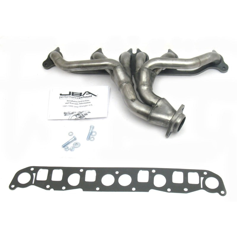 JBA 91-99 Jeep 4.0L 1-1/2in Primary Raw 409SS Cat4Ward Header JBA 91-99 Jeep 4.0L 1-1/2in Primary Raw 409SS Cat4Ward Header