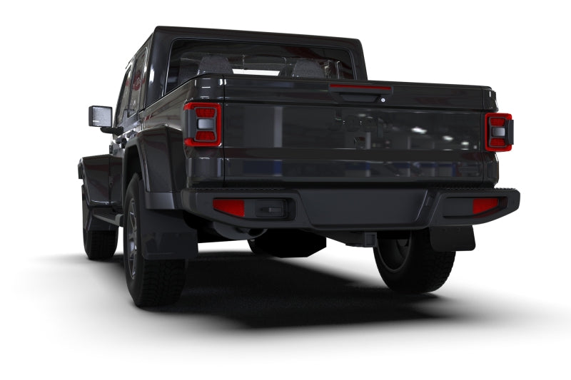 Rally Armor 19-25 Jeep JT Gladiator (Mojave/Rubicon) Black Mud Flap w/Metallic Black Logo Rally Armor 19-25 Jeep JT Gladiator (Mojave/Rubicon) Black Mud Flap w/Metallic Black Logo