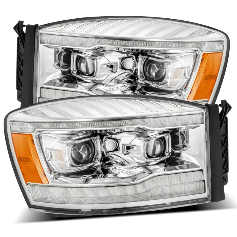 AlphaRex 06-08 Dodge Ram 1500HD PRO-Series Projector Headlights Plank Style Chrome w/Seq Signal/DRL AlphaRex 06-08 Dodge Ram 1500HD PRO-Series Projector Headlights Plank Style Chrome w/Seq Signal/DRL