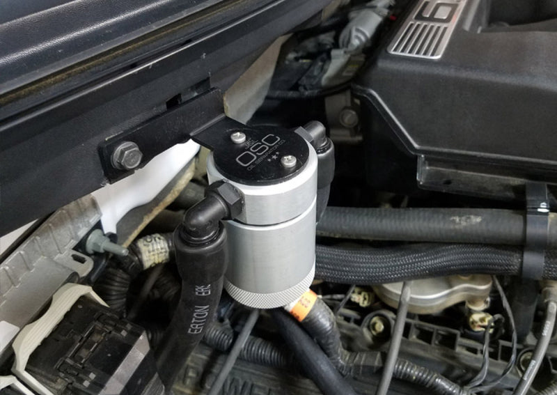J&L 11-14 Ford F-150/Ford F-150 Raptor 6.2L Passenger Side Oil Separator 3.0 - Clear Anodized J&L 11-14 Ford F-150/Ford F-150 Raptor 6.2L Passenger Side Oil Separator 3.0 - Clear Anodized