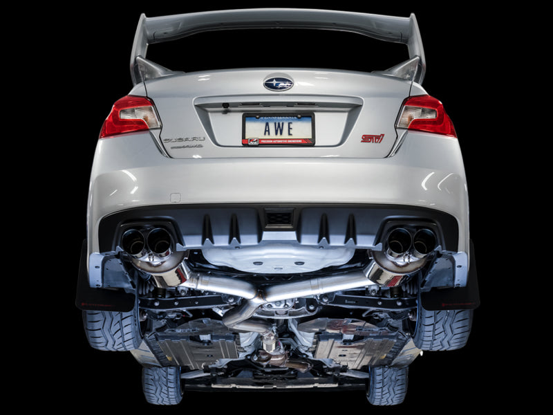 AWE Tuning Subaru STI VA / WRX GV / STI GV Sedan Touring Edition Exhaust - Chrome Silver Tip (102mm) AWE Tuning Subaru STI VA / WRX GV / STI GV Sedan Touring Edition Exhaust - Chrome Silver Tip (102mm)