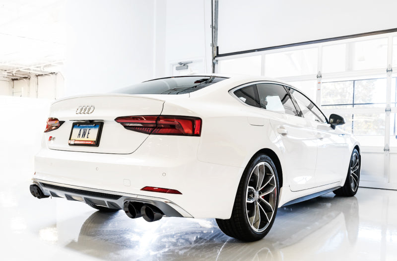 AWE Tuning Audi B9 S4 Track Edition Exhaust - Non-Resonated (Black 102mm Tips) AWE Tuning Audi B9 S4 Track Edition Exhaust - Non-Resonated (Black 102mm Tips)
