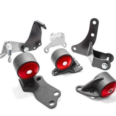Innovative 88-91 Civic D-Series Black Steel Mounts 60A Bushings (Pre 92 Engine Hydro)