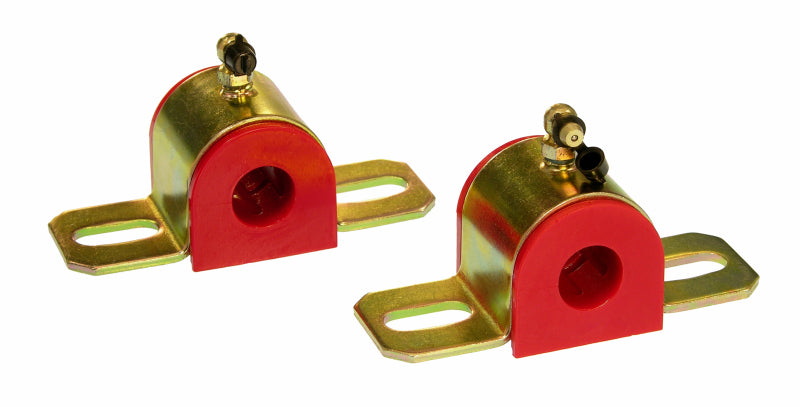 Prothane Universal 90 Deg Greasable Sway Bar Bushings - 3/4in - Type B Bracket - Red Prothane Universal 90 Deg Greasable Sway Bar Bushings - 3/4in - Type B Bracket - Red
