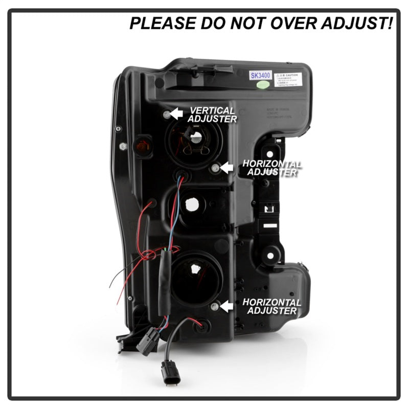 Spyder 17-18 Ford F250/F350/F450 Halogen Model Only -White Light Bar- Black- PRO-YD-FS17HALSI-BK Spyder 17-18 Ford F250/F350/F450 Halogen Model Only -White Light Bar- Black- PRO-YD-FS17HALSI-BK