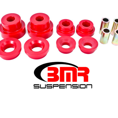BMR 10-15 5th Gen Camaro Rear Cradle Pro Version Full Bushing Kit (Polyurethane) - Red