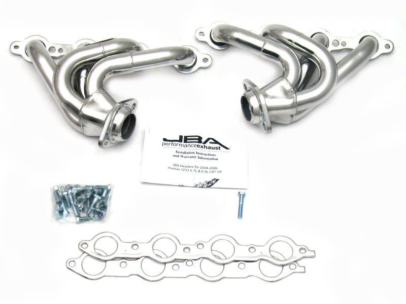 JBA 04-06 Pontiac GTO 5.7/6.0L LS 1-5/8in Primary Silver Ctd Cat4Ward Header JBA 04-06 Pontiac GTO 5.7/6.0L LS 1-5/8in Primary Silver Ctd Cat4Ward Header