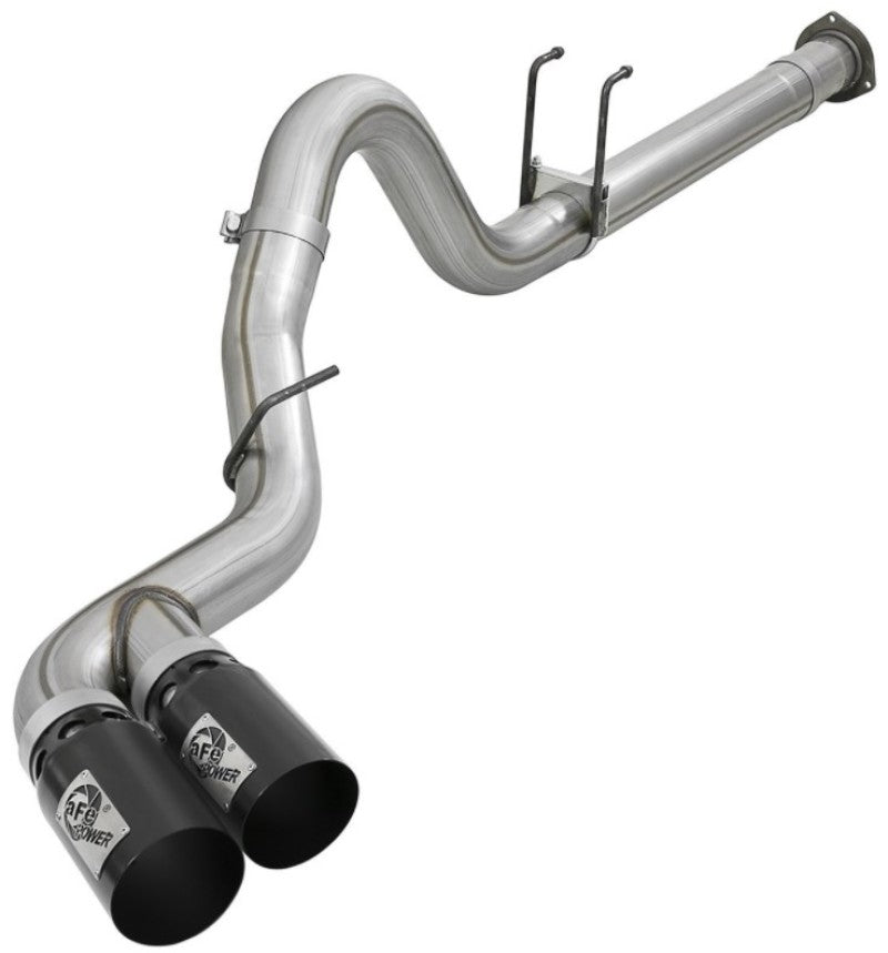 aFe Power 11-14 Ford F250/F350 6.7L Diesel Rebel XD 4in 409 SS DPF-Back Exhaust System - Black Tips aFe Power 11-14 Ford F250/F350 6.7L Diesel Rebel XD 4in 409 SS DPF-Back Exhaust System - Black Tips