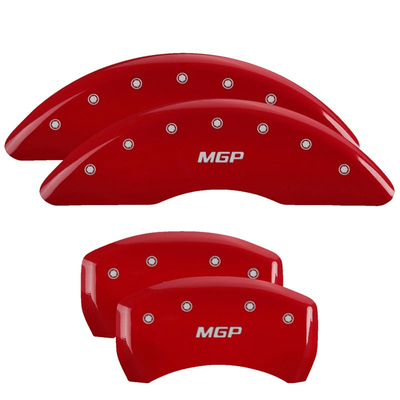 MGP 4 Caliper Covers Engraved Front & Rear MOPAR Red finish silver ch MGP 4 Caliper Covers Engraved Front & Rear MOPAR Red finish silver ch