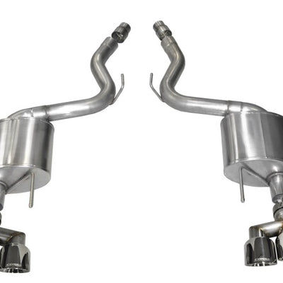 Corsa 2015-2017 Ford Mustang GT 5.0 3in Axle Back Exhaust Polish Quad Tips (Sport)