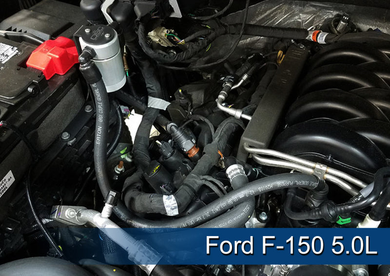 J&L 2011-2024 Ford F-150 2.7L/3.5L/5.0L Passenger Side Oil Separator 3.0 - Clear Anodized J&L 2011-2024 Ford F-150 2.7L/3.5L/5.0L Passenger Side Oil Separator 3.0 - Clear Anodized