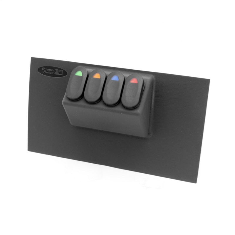 Rugged Ridge Lower Switch Panel Kit 07-10 Jeep Wrangler JK Rugged Ridge Lower Switch Panel Kit 07-10 Jeep Wrangler JK