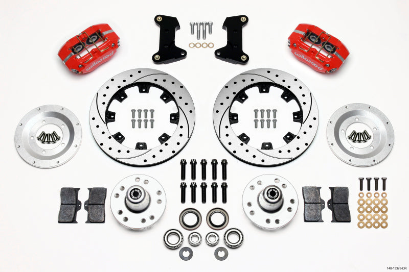 Wilwood Dynapro Dust-Boot Front Kit 12.19in Drilled Red 74-80 Pinto/Mustang II Disc Spindle only Wilwood Dynapro Dust-Boot Front Kit 12.19in Drilled Red 74-80 Pinto/Mustang II Disc Spindle only