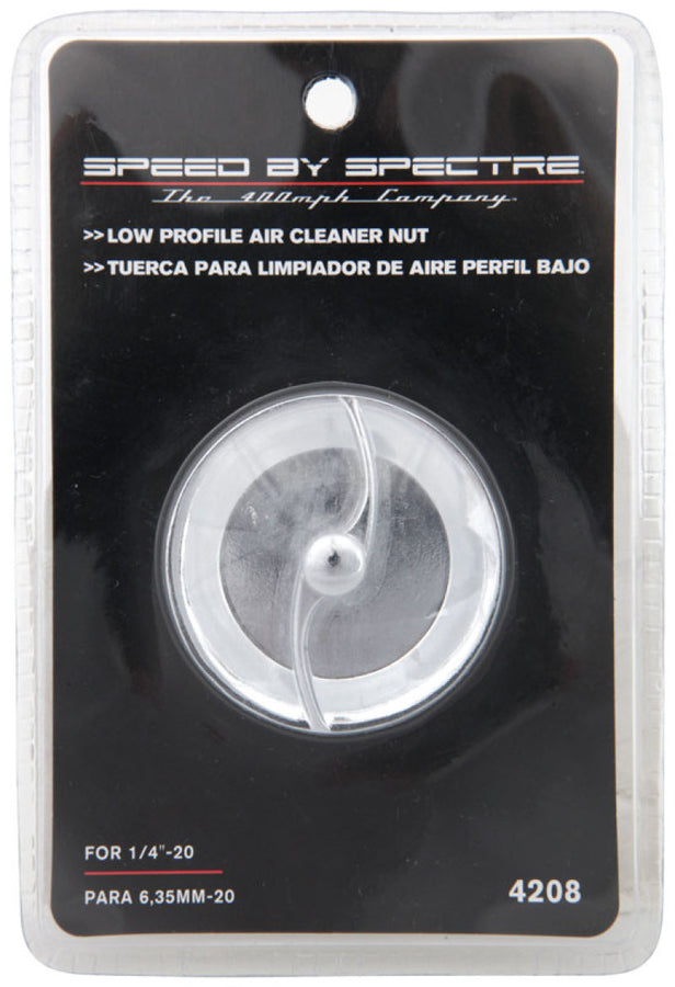 Spectre Air Cleaner Nut Low Profile (Fits 1/4in.-20 Threading) - Chrome Spectre Air Cleaner Nut Low Profile (Fits 1/4in.-20 Threading) - Chrome